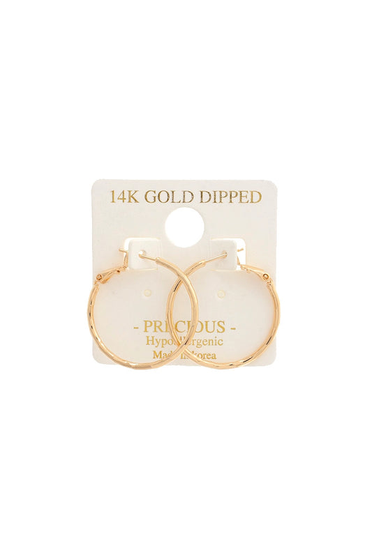 14K Gold Dipped Hoop Earring image 0