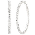 Rhinestone Circle Edge Hoop Earrings image 0