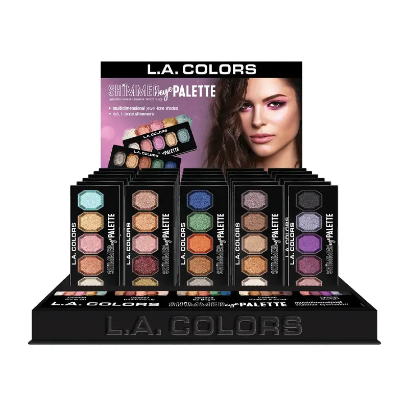 L.A. Colors Shimmer Eye Palette Display image 0
