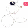 Stainless Steel Hoop Earrings Silver image 0