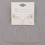 Thin Heart Shape Metal Earrings image 0