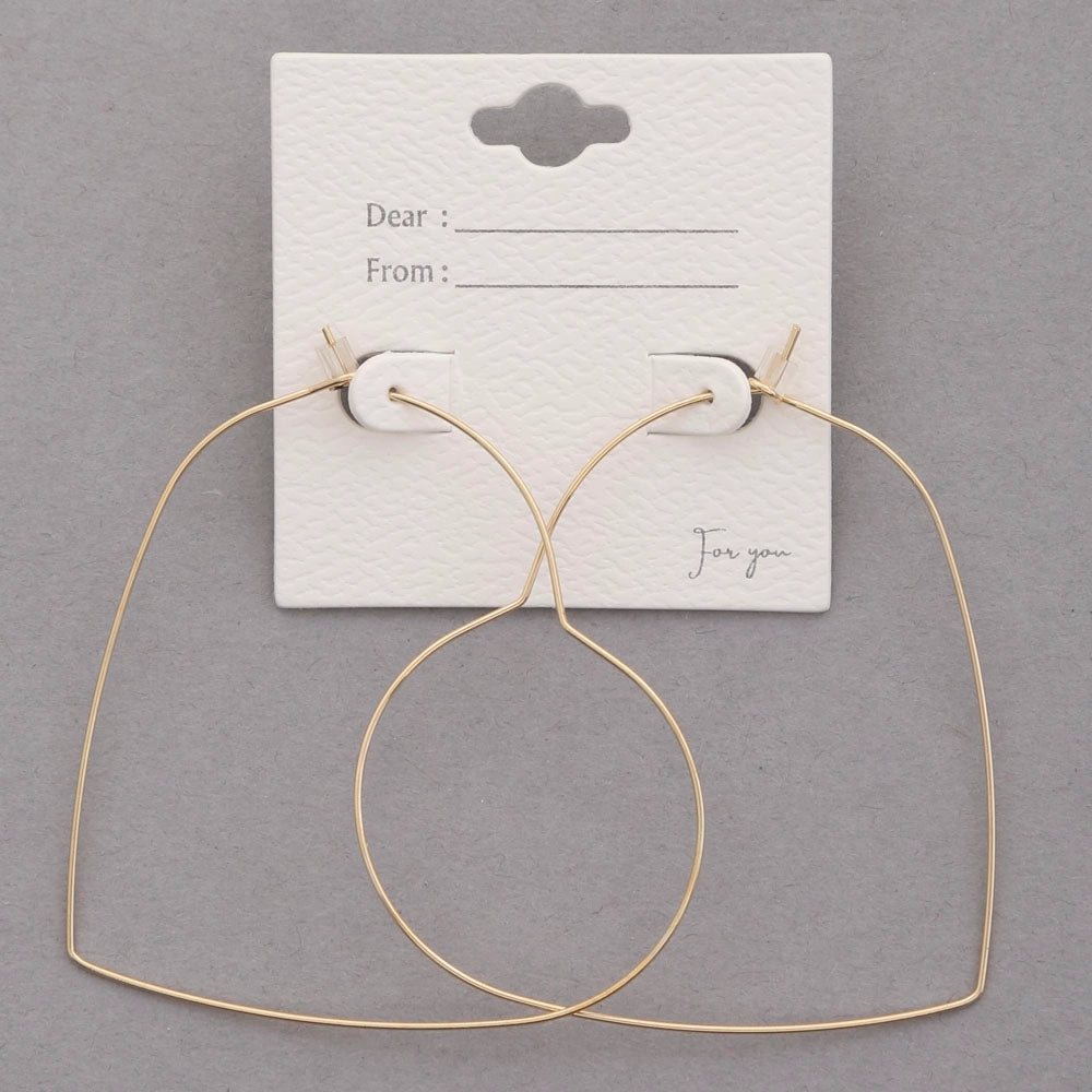 Thin Heart Shape Metal Earrings image 0