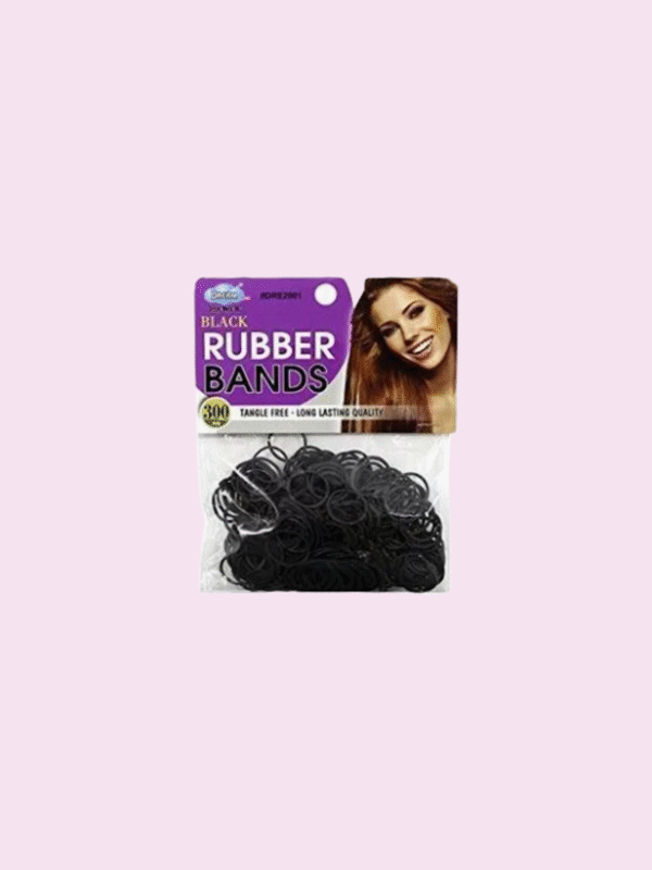 Black Rubber Bands 300ct