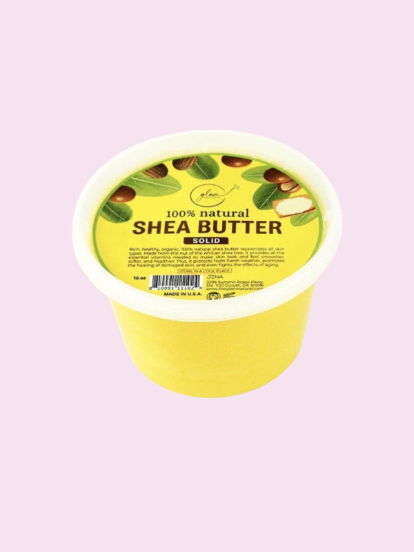 Glam Natural Shea Butter Cream 100% Pure, Organic, Unrefined, and Raw, 16 Oz
