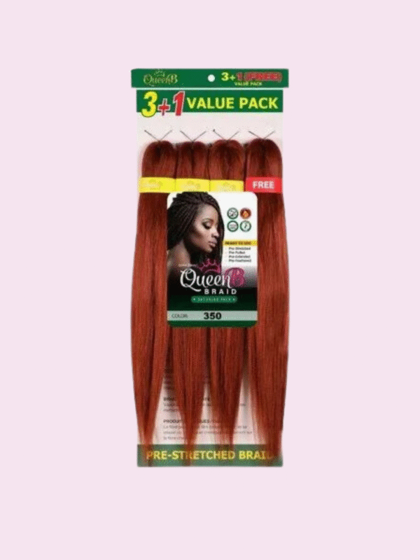 Queen B Braiding Hair 3+1 Pack - Image 4