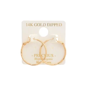 14K Gold Dipped Hoop Earring