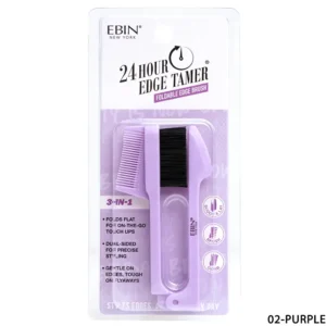Ebin 24HOUR Edge Tamer 3IN1 Foldable Edge Brush Purple